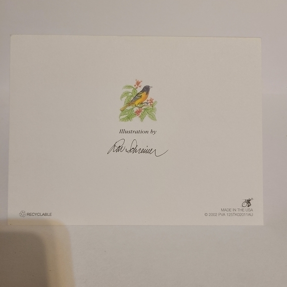 Green Bird Picture Thank You Card - Picture 4 of 5